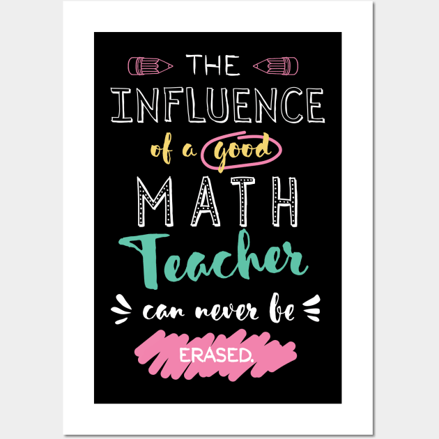 Math Teacher Appreciation Gifts - The influence can never be erased Wall Art by BetterManufaktur